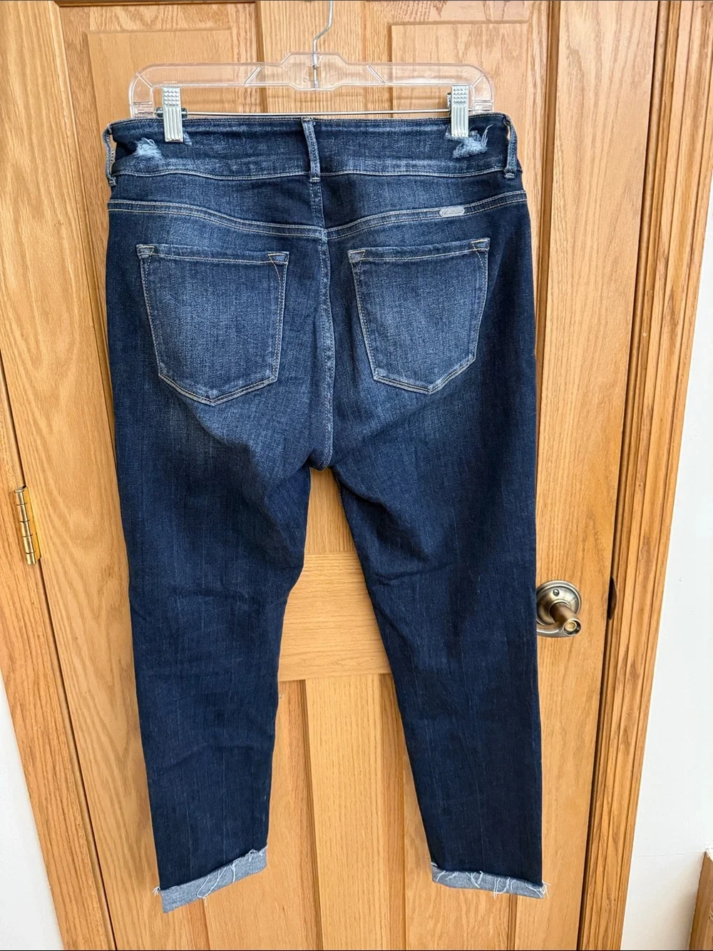 KanCan Dark Blue Cropped Ankle Stretch Jeans